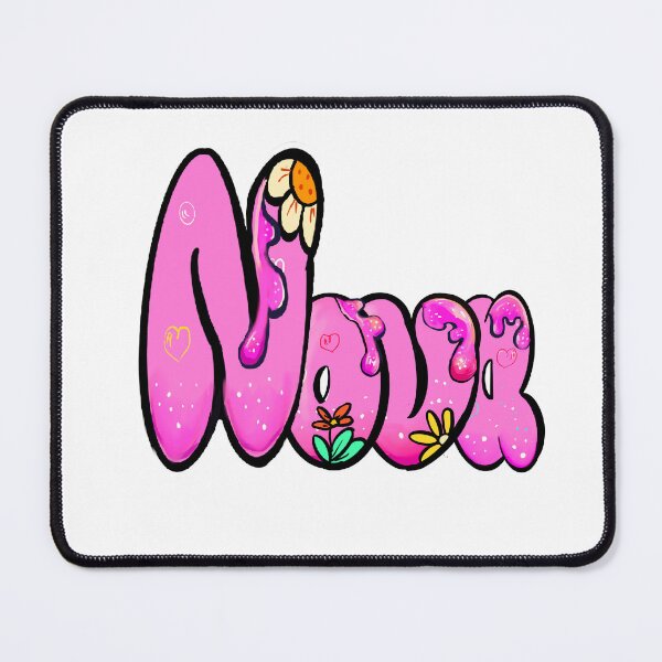 Item preview, Nova name in pink bubble text with flowers and drips. Personalized Custom Gift for Girls and women designed and sold by Artonmytee.