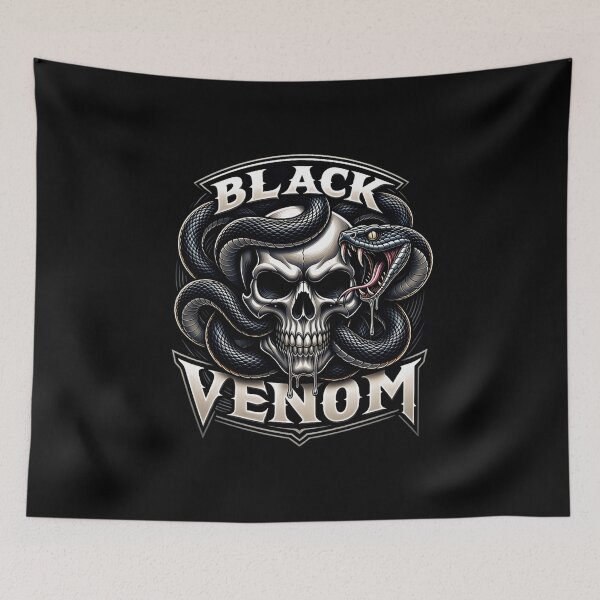 Item preview, Black Venom Skull Snake Dark Gothic Metal Design designed and sold by DeimosArtIntl.