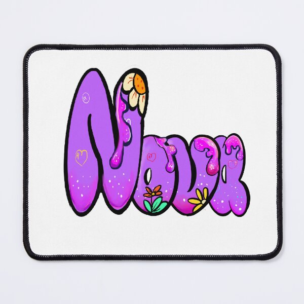 Item preview, Nova name in purple bubble text with flowers and drips. Personalized Custom Gift for Girls and women designed and sold by Artonmytee.