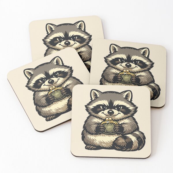 Item preview, Funny Raccoon Coin Purse Shirt designed and sold by POD DYNASTY | Original Print On Demand T-Shirt Graphics.