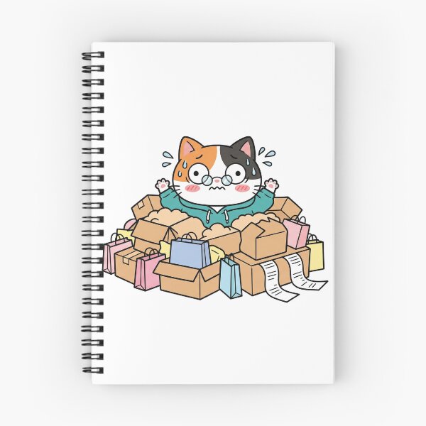 Item preview, Kawaii Calico Cat Impulse Purchase - Funny Shopping Addict To Do List Shirt designed and sold by Inna Myrien.