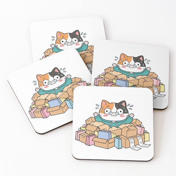Item preview, Kawaii Calico Cat Impulse Purchase - Funny Shopping Addict To Do List Shirt designed and sold by Inna Myrien.