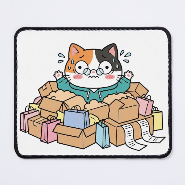 Item preview, Kawaii Calico Cat Impulse Purchase - Funny Shopping Addict To Do List Shirt designed and sold by Inna Myrien.