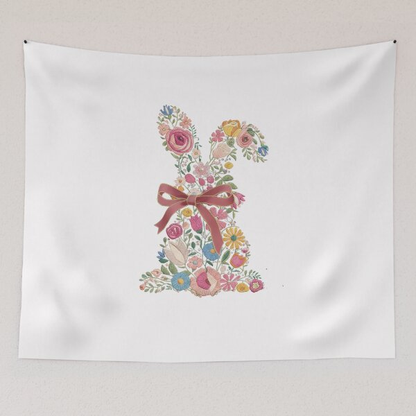 Item preview, Coquette Easter Bunny Floral, Happy Easter, Floral Easter Bunny, Easter, Spring Floral, Bunny designed and sold by DesignDenDo ⭐⭐⭐⭐⭐.