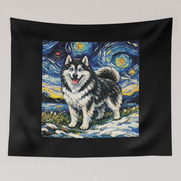 Item preview, Starry Night Wolf - Van Gogh Impressionist Wildlife Art designed and sold by DreamPup.