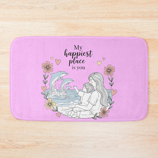 Item preview, My Happiest Place Is You – Mom and Baby Watching Dolphins designed and sold by Sea Gem.