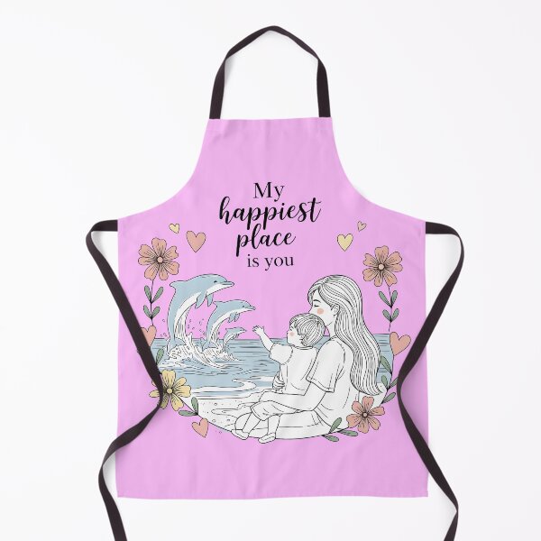 Item preview, My Happiest Place Is You – Mom and Baby Watching Dolphins designed and sold by Sea Gem.