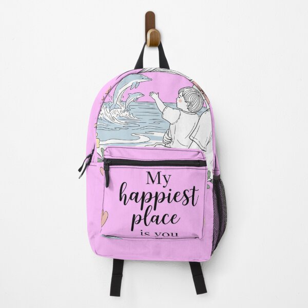 Item preview, My Happiest Place Is You – Mom and Baby Watching Dolphins designed and sold by Sea Gem.