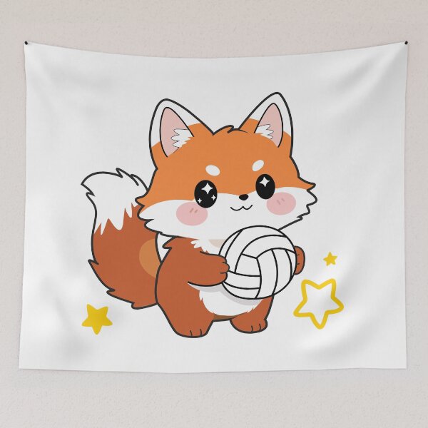Item preview, Cute Volleyball Fox designed and sold by Sweet Serve Studio.