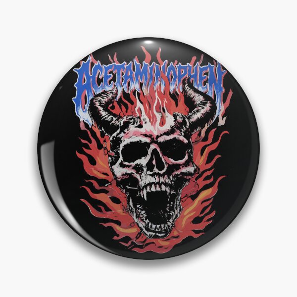 Item preview, Acetaminophen Heavy Metal Skull designed and sold by CRYPTIKOS STUDIOS.