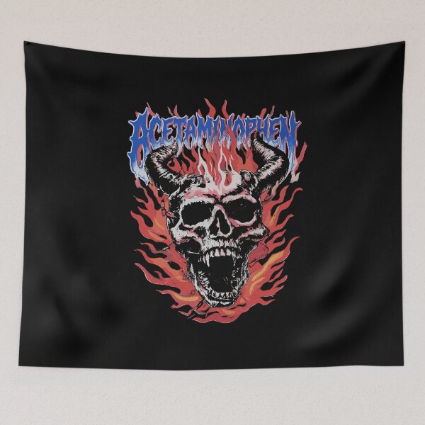 Item preview, Acetaminophen Heavy Metal Skull designed and sold by CRYPTIKOS STUDIOS.