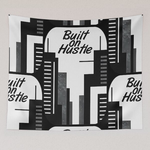 Item preview, Built on Hustle City Skyline Minimalist Design designed and sold by Topoartispp.