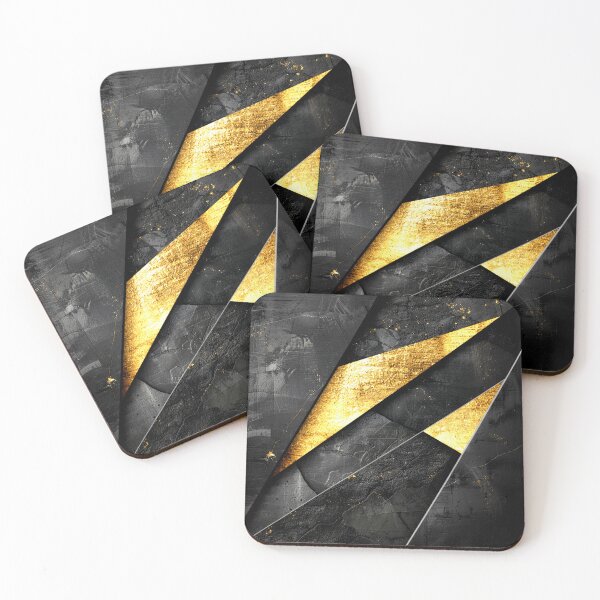 Item preview, Luxurious Golden And Brushed Black Sophisticated Abstract Shapes designed and sold by DEC02.