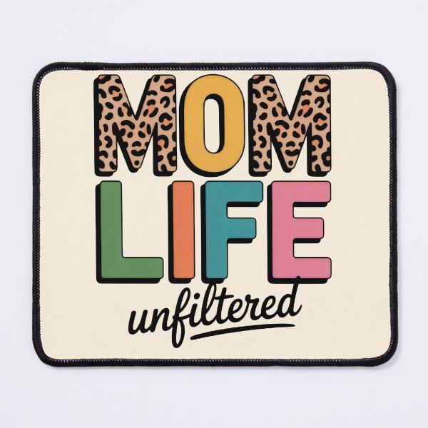 Item preview, Mom Life Unfiltered Leopard Print Shirt – Funny Mom Quote Tee, Colorful Motherhood Gift Idea designed and sold by WearVerse440.