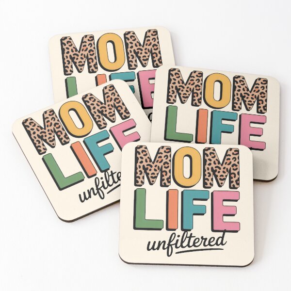 Item preview, Mom Life Unfiltered Leopard Print Shirt – Funny Mom Quote Tee, Colorful Motherhood Gift Idea designed and sold by WearVerse440.