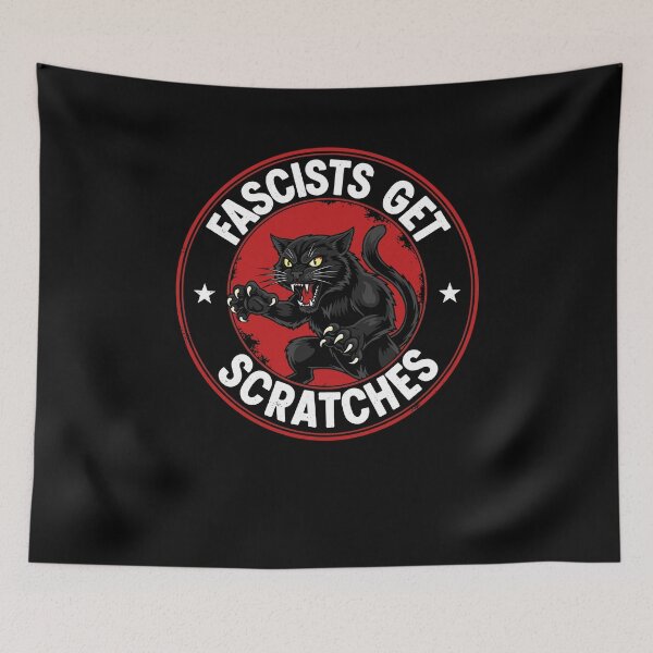 Item preview, Vintage Black Cats Against Fascists Get Scratches designed and sold by Dressed For  Duty.