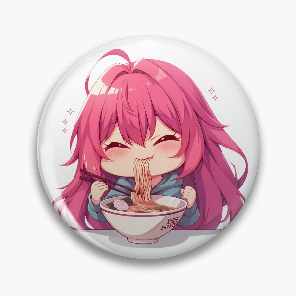 Item preview, Lucy Kaede Elfen Lied Kawaii Ramen Chibi Pink Hair Cozy Smile designed and sold by mildaclairmo.