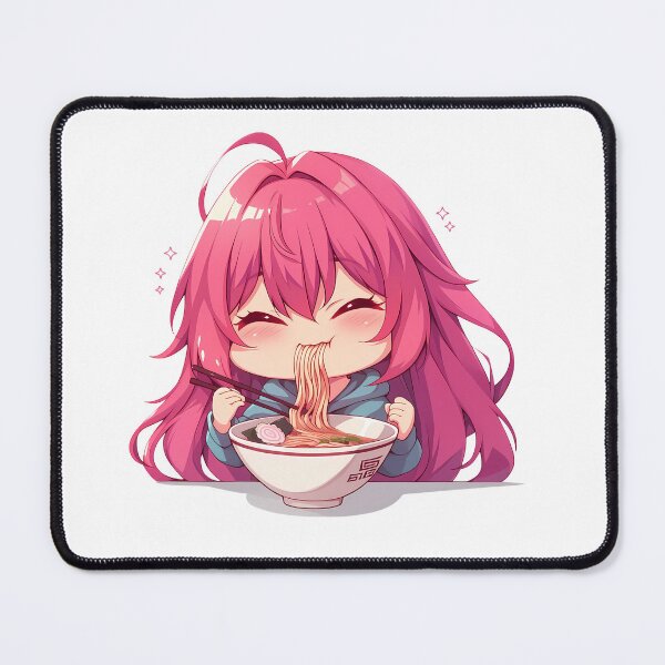 Item preview, Lucy Kaede Elfen Lied Kawaii Ramen Chibi Pink Hair Cozy Smile designed and sold by mildaclairmo.