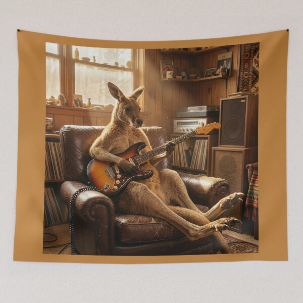 Item preview, Guitar Kangaroo Knows All the Chords designed and sold by Tridentulus.