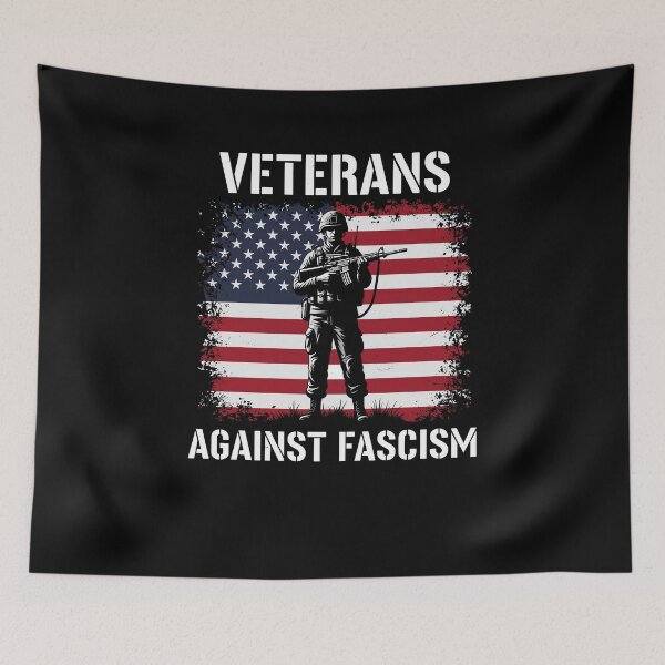 Item preview, Veterans Against Fascism Vintage US Army Patriotic Soldier designed and sold by Dressed For  Duty.