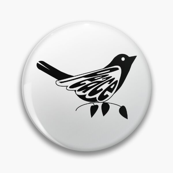 Item preview, Minimal Peace Dove Sticker- Hidden Word "Peace" Bird designed and sold by THREE UNDER THE BRIDGE.