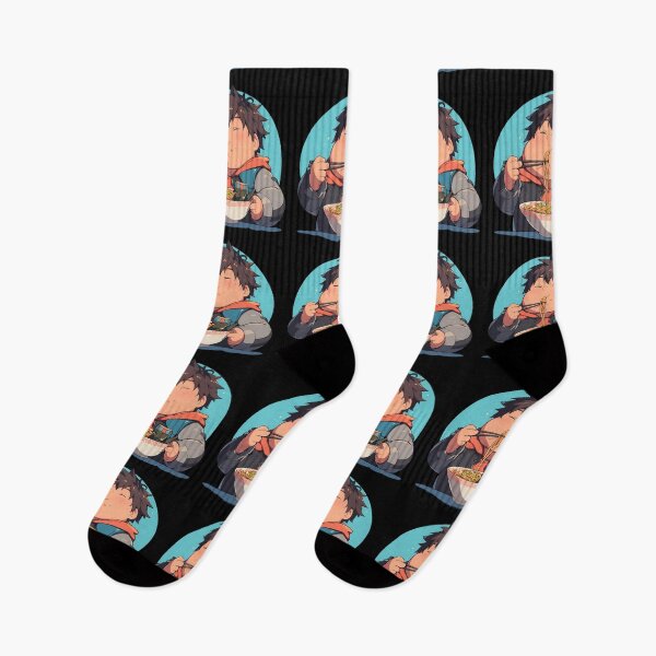 Item preview, Hiro Darling In The Franxx Chibi Ramen Slurp With Cozy Scarf designed and sold by mildaclairmo.