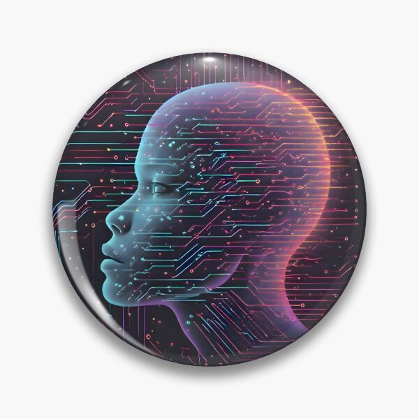 Item preview, Cyberpunk Portrait Neural Art | AETHER-GRID Synthetic Humanoid (Neural Interface) - Specimen SYN2b-841 designed and sold by Aethereal Labs.