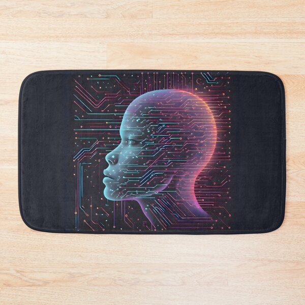 Item preview, Cyberpunk Portrait Neural Art | AETHER-GRID Synthetic Humanoid (Neural Interface) - Specimen SYN2b-841 designed and sold by Aethereal Labs.