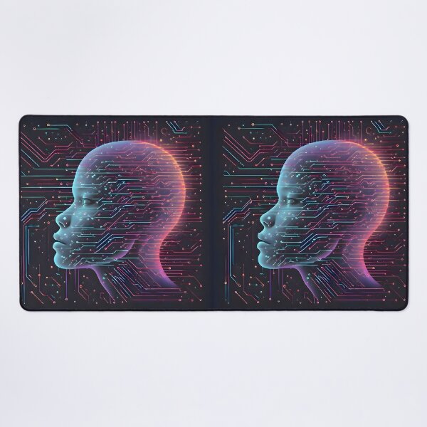 Artikelvorschau, Cyberpunk-Porträt: Neuronale Kunst | AETHER-GRID Synthetischer Humanoider (Neuronale Schnittstelle) – Exemplar SYN2b-841 entworfen und verkauft von Aethereal Labs.