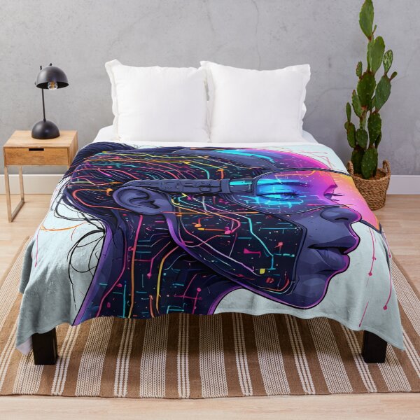 Item preview, Cyberpunk Portrait Prismatic Art | CHROMA-9 Synthetic Humanoid (Prismatic Cipher) - Specimen SYN2b-009 designed and sold by Aethereal Labs.