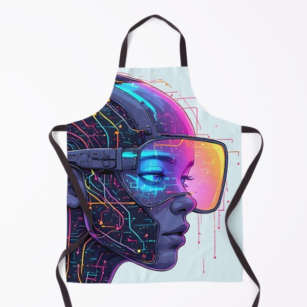 Item preview, Cyberpunk Portrait Prismatic Art | CHROMA-9 Synthetic Humanoid (Prismatic Cipher) - Specimen SYN2b-009 designed and sold by Aethereal Labs.
