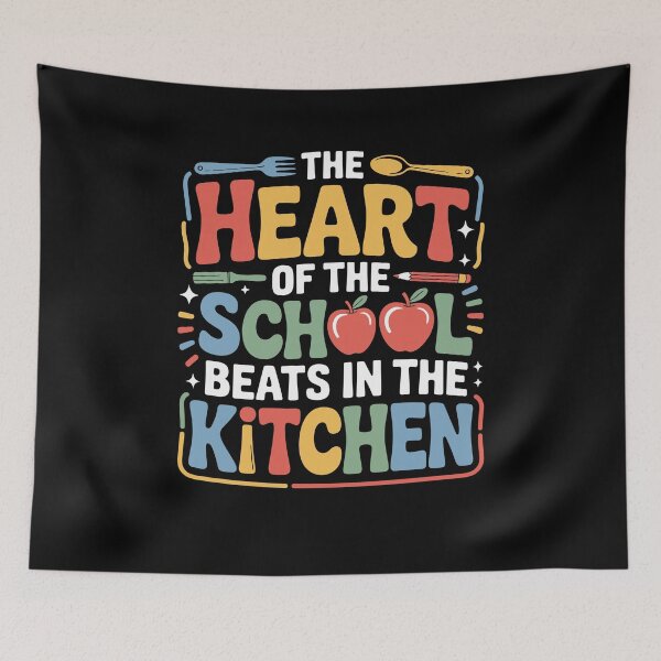 Item preview, The Heart Of The School Beats In The Kitchen Lunch Lady designed and sold by Dressed For  Duty.