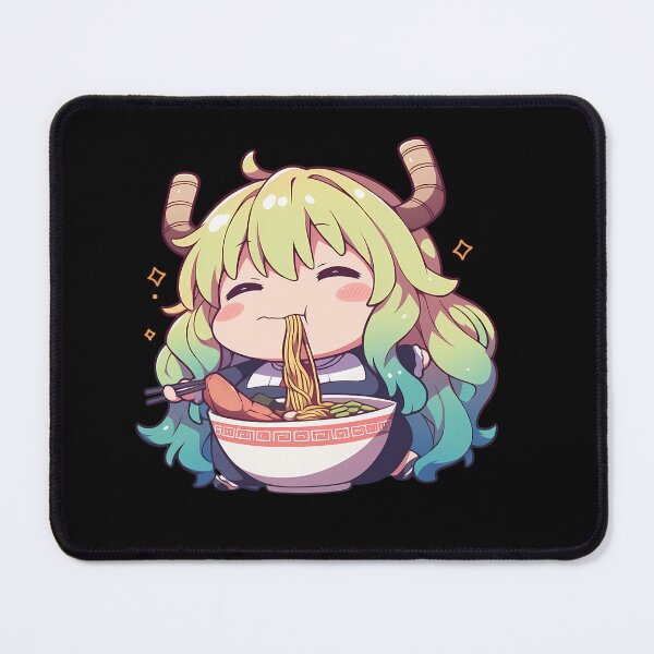 Item preview, Lucoa Miss Kobayashi Dragon Maid Chibi Ramen Slurp Horns designed and sold by mildaclairmo.
