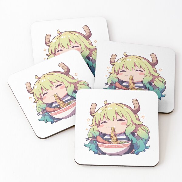 Item preview, Lucoa Miss Kobayashi Dragon Maid Chibi Ramen Slurp Horns designed and sold by mildaclairmo.