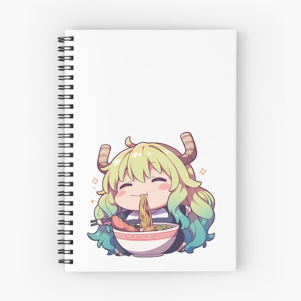 Item preview, Lucoa Miss Kobayashi Dragon Maid Chibi Ramen Slurp Horns designed and sold by mildaclairmo.