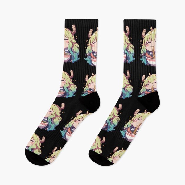 Item preview, Lucoa Miss Kobayashi Dragon Maid Chibi Ramen Slurp Horns designed and sold by mildaclairmo.