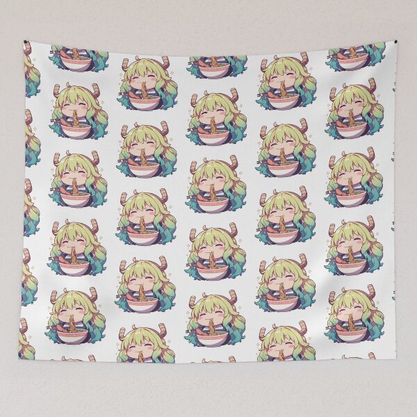 Item preview, Lucoa Miss Kobayashi Dragon Maid Chibi Ramen Slurp Horns designed and sold by mildaclairmo.
