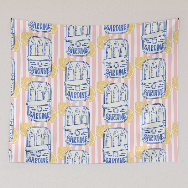 Item preview, Sardines Tinned Fish Retro Pop Art Mediterranean Europe memories designed and sold by erozzz.