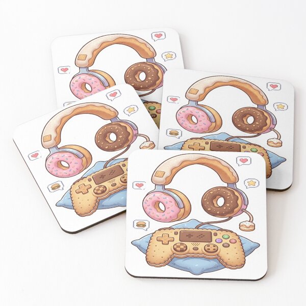 Item preview, Cute Donuts and Cookies Gamer Theme with Headphones and Controller designed and sold by RonyMady.