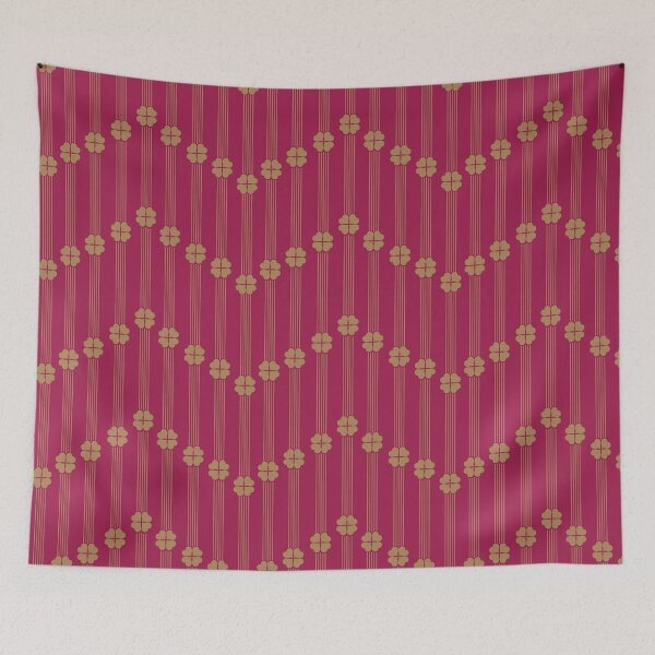 Item preview, Hearts & Vertical Stripes Gold on Cranberry designed and sold by Digitalmyth's Designs.