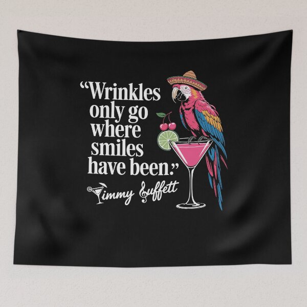 Item preview, Wrinkles Only Go Where Smiles Have Been Cute Parrot Mexican designed and sold by Dressed For  Duty.