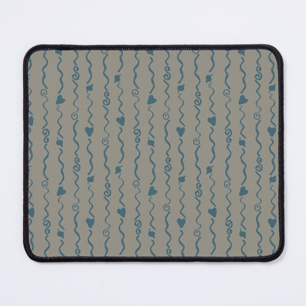Item preview, Swirls and Hearts Vertical Stripes Teal on Tan designed and sold by Digitalmyth's Designs.