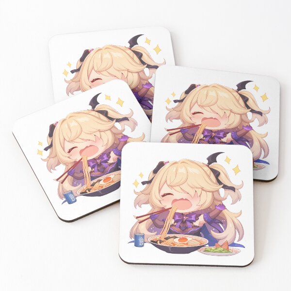 Item preview, Fischl Genshin Impact Gothic Chibi Ramen Slurp designed and sold by mildaclairmo.