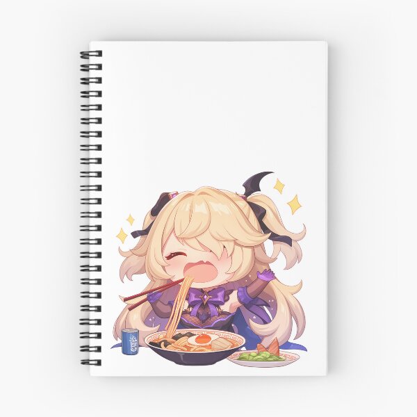 Item preview, Fischl Genshin Impact Gothic Chibi Ramen Slurp designed and sold by mildaclairmo.