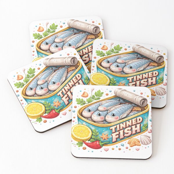 Item preview, Cute Tinned Fish Art – Kawaii Sardines Retro Seafood Aesthetic Design designed and sold by Wear Sculpt.