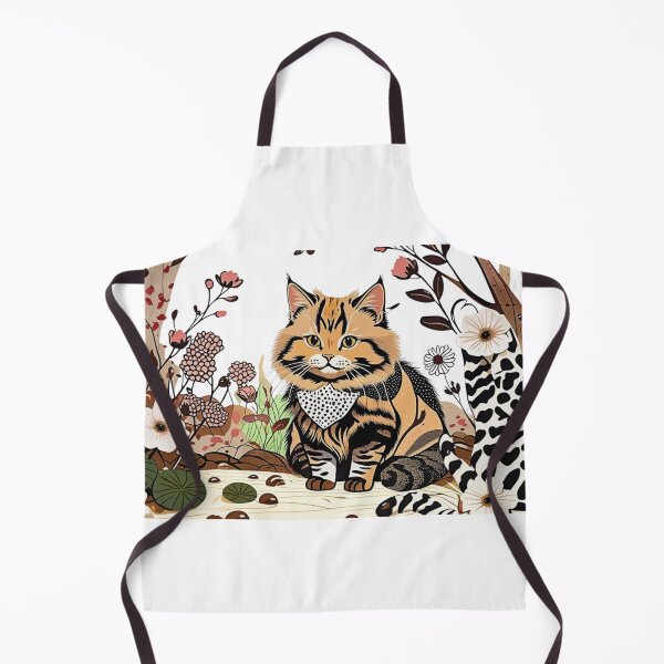 Item preview, Nordic Folk Art Cat Illustration designed and sold by Happy4uuuu.