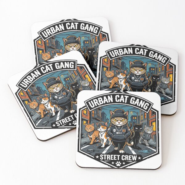 Item preview, Cat Gang Streetwear – Urban Cat Crew Graphic Design designed and sold by Pollock.