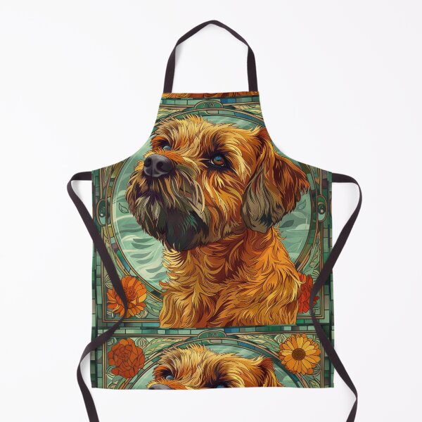 Item preview, Art nouveau Border Terrier designed and sold by MendaciousMina.