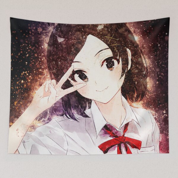 Item preview, Hikigaya Komachi Oregairu Peace Sign Cute Red Ribbon designed and sold by mildaclairmo.