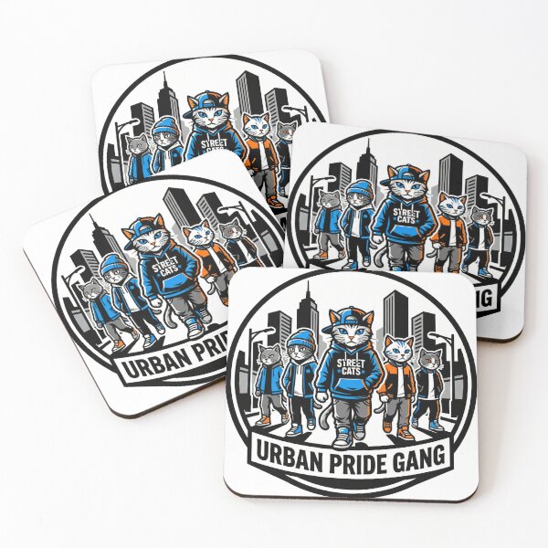 Item preview, Cool Cats Gang – Hip Hop Urban Animal Street Style Shirt designed and sold by Pollock.